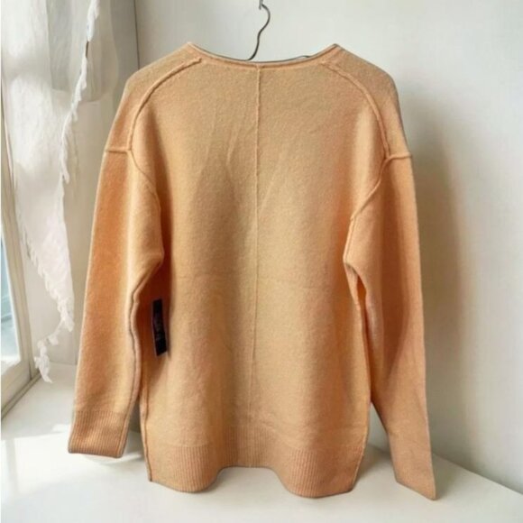 Vince Camuto Women's Apricot Inside Out Trim Open Front Cardigan Size M NWT - Picture 2 of 4